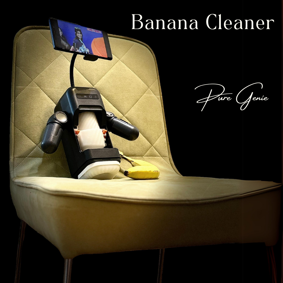 Genie-Ride (Banana cleaner with phone holder):
The comfort tools for men.